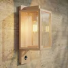 Image de Lucande - Wandlampen buiten - 1licht - Aluminium, glas - H: 38 cm - E27 - beige