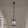 Image de Lindby - Hanglampen buiten - 1licht - IJzer, glas - H: 26 cm - E27 - zwart, transparant