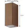 Image de Lucande - Wandlamp buiten - 2lichts - Gegoten aluminium, glas - H: 16.5 cm - GU10 - bruin, transparant
