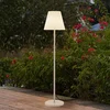 Image de Lucande - Terraslampen - 1licht - polyethyleen, ijzer - H: 152.5 cm - E27 - pantone (13-1308 TPG), wit