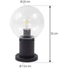 Image de Lindby - Sokkellamp - 1licht - Glas, aluminium - H: 32 cm - E27 - transparant, zwart