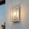 Image de Arcchio - Wandlamp buiten - 1licht - Aluminium, glas - H: 25.5 cm - E27 - wit