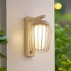 Image de Lucande - Wandlampen buiten - 1licht - Aluminium, glas - H: 30.1 cm - E27 - beige, wit