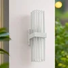 Image de Lucande - Wandlamp buiten - 2lichts - Aluminium, polycarbonaat - H: 41.9 cm - E27 - wit