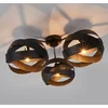 Image de Euluna - plafondlamp - 3lichts - Metaal - H: 28 cm - E14 - zwart