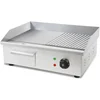Image de VERTES Grillplaat Braadplaat Plancha Grill Elektrisch 3000W van roestvrij staal Grilloppervlak Glad & Met groeven 55x35cm, Thermostaat, Temperatuur 50-300°C, Spat- & Warmtebescherming