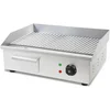 Image de VERTES Grillplaat Braadplaat Plancha Grill Elektrisch 3000W van roestvrij staal Grilloppervlak met groeven 55x35cm, thermostaat, temperatuur 50-300°C, spat- en warmtebescherming