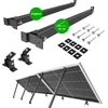 Image de NuaSol Zonnepaneel Beugel - voor Zonnepanelen Balkon - Zonnepaneel Montage - Aluminium - Hoek 30-60° - Montageset - Zwart - Set van 2