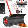 Image de MASKO® Sneeuwschep / Sneeuwschuiver op wielen in hoogte verstelbaar - 5-standen sneeuwruimer, sneeuwblad 75 cm werkbreedte-hoogte 42 cm, plaatsbesparend opvouwbaar - Rood
