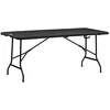 Image de Outsunny tuintafel staal en HDPE opklapbaar - Buitentafel - Eettafel tuin - Donkergrijs