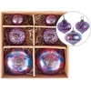 Image de BELIANI ASTRALE - Kerstballen set van 6 - Roze - Glas