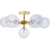 Image de BELIANI ANADYR - Plafondlamp - Blauw/Goud - Glas/Metaal