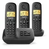 Image de Vaste telefoon - GIGASET - Basic 100A TRIO - Antwoordapparaat - Handsfree - Scherm met achtergrondverlichting - Telefoonboek voor 50 contacten - Oproepblokkering - Zwart
