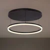 Image de Lucande - LED plafondlamp- met dimmer - 1licht - Metaal, hout - H: 24 cm - zwart, wit, hout - Inclusief lichtbron