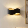 Image de Lindby - wandlamp - 2lichts - metaal - H: 15 cm - G9 - zwart, goud