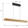 Image de Lucande - Hanglamp- met dimmer - CCT - 1licht - Hout, ijzer - H: 9 cm - licht hout, zwart - Inclusief lichtbron
