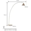 Image de Lindby - vloerlamp - 1licht - metaal - H: 195 cm - E27 - beige, wit