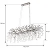 Image de Lucande - hanglamp - 10lichts - Roestvrij staal, kristalglas - H: 32 cm - G9 - chroom, transparant