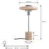 Image de Lindby - Tafellamp - 1licht - Metaal, travertijn - H: 46 cm - E14 - beige