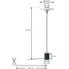 Image de Lindby - vloerlamp - 1licht - Glas, marmer - H: 130 cm - E27 - wit, groen
