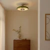 Image de Lindby - plafondlamp - 1licht - metaal - H: 16 cm - E27 - groen