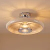 Image de Lindby - plafondlamp - 1licht - metaal - H: 16 cm - E27 - beige