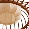 Image de Lindby - Hanglamp - 1licht - Bamboe, textiel, metaal - H: 24.5 cm - E27 - Donker hout, beige
