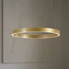 Image de Lucande - Hanglampen- met dimmer - CCT - 1licht - Metaal, siliconen - H: 4.5 cm - goud, wit - Inclusief lichtbron