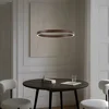 Image de Lucande - Hanglampen- met dimmer - CCT - 1licht - Metaal, siliconen - H: 4.5 cm - koffiebruin, wit - Inclusief lichtbron