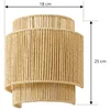 Image de Lindby - wandlamp - 1licht - Papier, metaal - H: 25 cm - E27 - beige