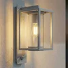 Image de Lucande - Wandlampen buiten - 1licht - Aluminium, glas - H: 38 cm - E27 - grijs