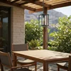 Image de Lucande - Hanglampen buiten - 1licht - Aluminium, glas - H: 25 cm - E27 - groen