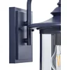 Image de Lindby - Wandlamp buiten - 1licht - Aluminium, glas - H: 33.4 cm - E27 - blauw, transparant