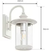 Image de Lindby - Wandlamp buiten - 1licht - Aluminium, glas - H: 33.4 cm - E27 - wit, transparant