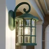 Image de Lindby - Wandlamp buiten - 1licht - Kunststof, glas - H: 36.5 cm - E27 - groen, helder
