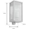 Image de Lindby - Wandlampen buiten - 1licht - Aluminium, polycarbonaat - H: 29 cm - E27 - grijs, transparant, geribbeld