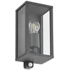 Image de Lindby - Wandlampen buiten - 1licht - Aluminium, glas - H: 29 cm - E27 - antraciet, transparant