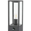 Image de Lindby - Padverlichting, zuillampen - 1licht - Aluminium, glas - H: 80 cm - E27 - antraciet, transparant