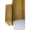 Image de Lindby - Wandlamp buiten - 1licht - Aluminium, glas - H: 21.5 cm - E27 - messing, wit