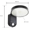 Image de PRIOS - Wandlampen buiten - 1licht - kunststof - H: 12 cm - zwart, helder - Inclusief lichtbron