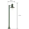 Image de Lindby - Tuinpad verlichting - 1licht - Staal, glas - H: 110 cm - E27 - groen