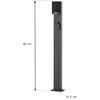 Image de Lindby - Tuinpad verlichting - 1licht - Aluminium, polycarbonaat - H: 80 cm - GU10 - zwart, wit