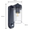 Image de Lindby - Wandlampen buiten - 1licht - Aluminium, polycarbonaat - H: 23.4 cm - E27 - antraciet (RAL 7016)