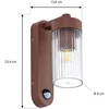 Image de Lindby - Wandlampen buiten - 1licht - Aluminium, polycarbonaat - H: 23.4 cm - E27 - roestkleurig