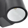 Image de Lindby - LED wandlamp buiten - 1licht - Aluminium, glas - H: 11.8 cm - zwart - Inclusief lichtbron
