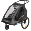 Image de CUBE Fietskar Voor Kinderen KIDS TRAILER DOUBLE PURE BLACK/GREY
