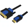 Image de LogiLink CHB3102 DVI-kabel DVI / HDMI Adapterkabel DVI-D 18+1-polige stekker, HDMI-A-stekker 2.00 m Zwart Vergulde stee