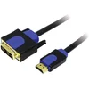 Image de LogiLink CHB3103 DVI-kabel DVI / HDMI Adapterkabel DVI-D 18+1-polige stekker, HDMI-A-stekker 3.00 m Zwart Vergulde stee