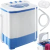 Image de tectake® Mini Wasmachine - Kleine Wasmachine met Dubbele Trommel - Camping Wasmachine - Miniwasmachine met Centrifuge - Was-Droogcombinatie - 4,5kg Wassen, 3,5kg Drogen - Zuinig en Stil - Inclusief Aansluitslang