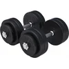 Image de Gorilla Sports Dumbbell set - Halterset - Kunststof - 30 kg - Gewichten met stangen